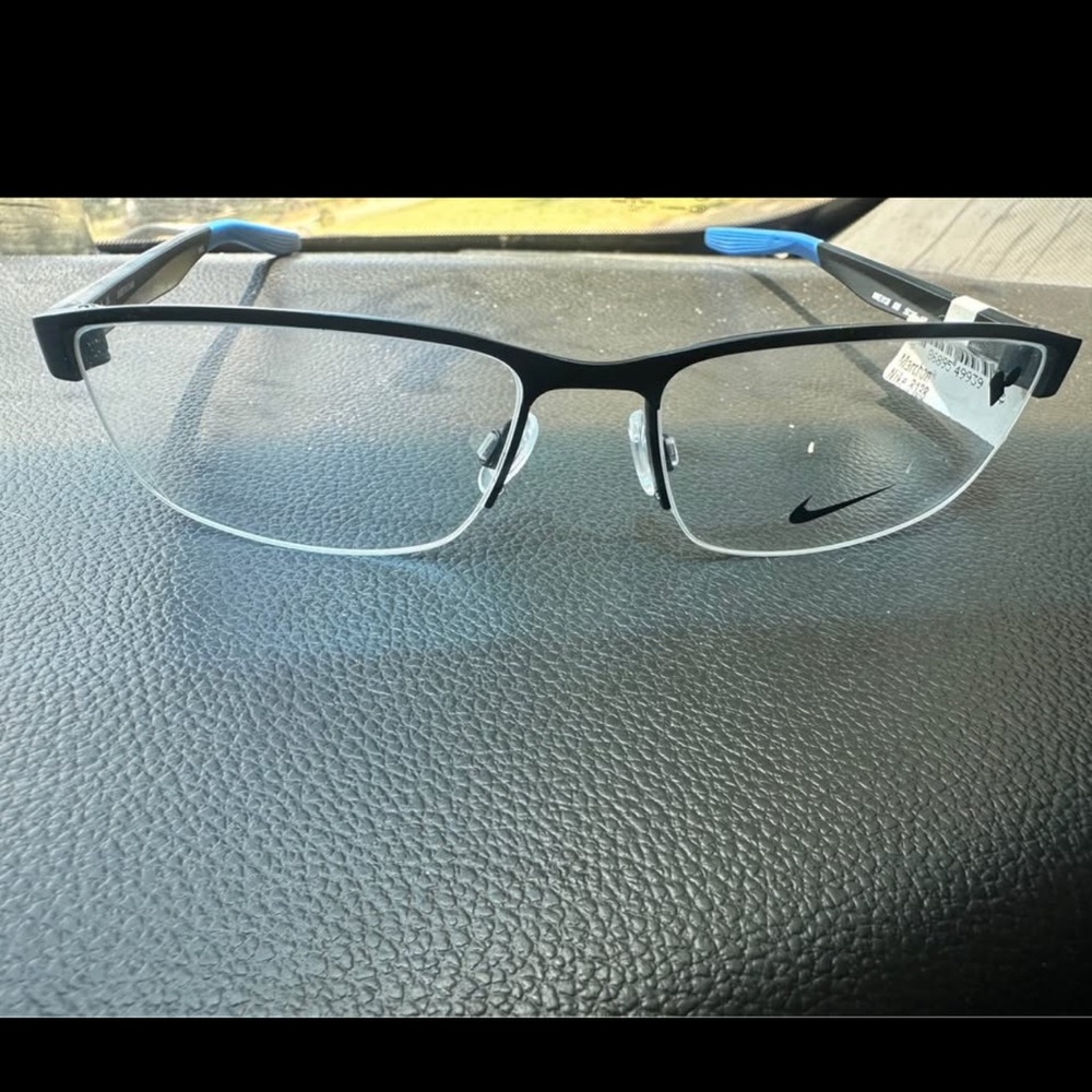 Nike Satin Black and Gray Eyewear